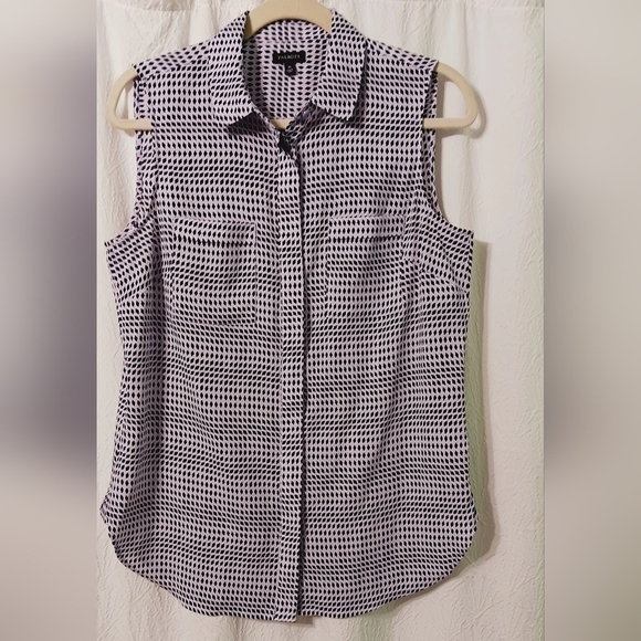 Talbots Tops - 3X$25. Talbots Purple Print Sleeveless Blouse Size M